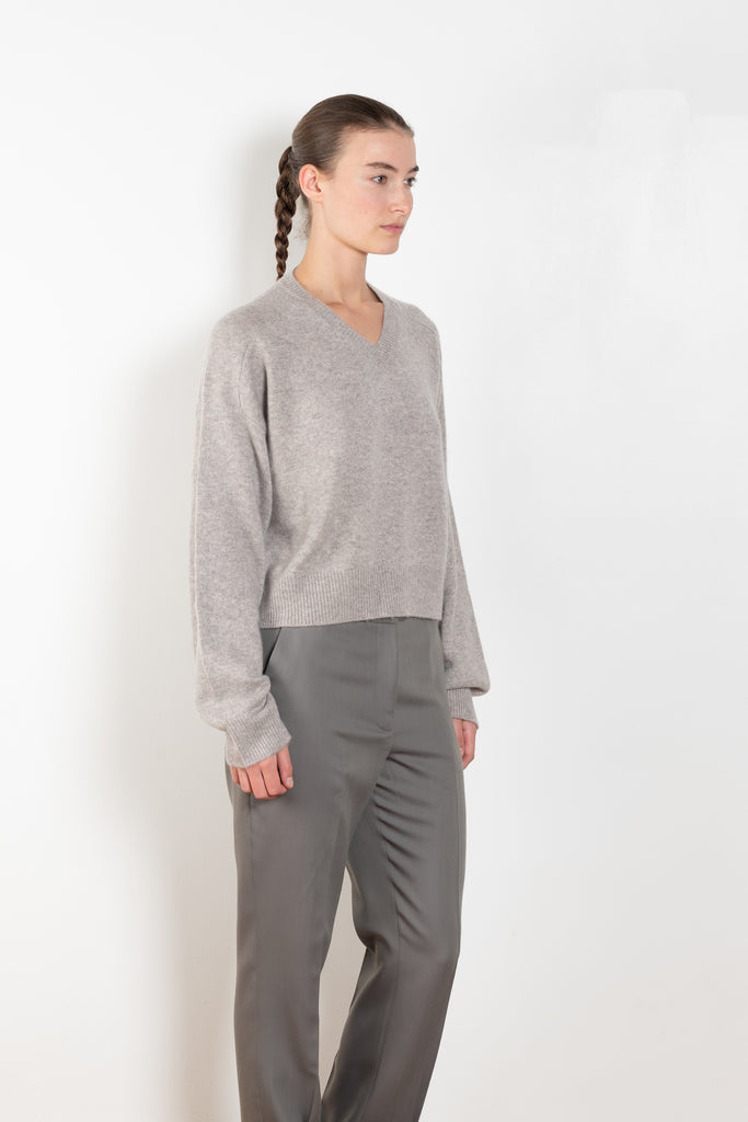 The Anzor Sweater by Loulou Studio has a slightly cropped ample fit with dropped shoulders