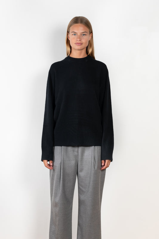 The Baltra Sweater by Loulou Studio is a relaxed long sleeve sweater in a soft cashmere