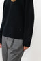 The Baltra Sweater by Loulou Studio is a relaxed long sleeve sweater in a soft cashmere