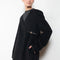 The Banie Coat by Loulou Studio is a straight coat with minimal lines and detailed with a fine leather strap