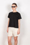 The Basiluzzo Tee by Loulou Studio is a loose boxy round neck t-shirt in a beautiful superior pima cotton