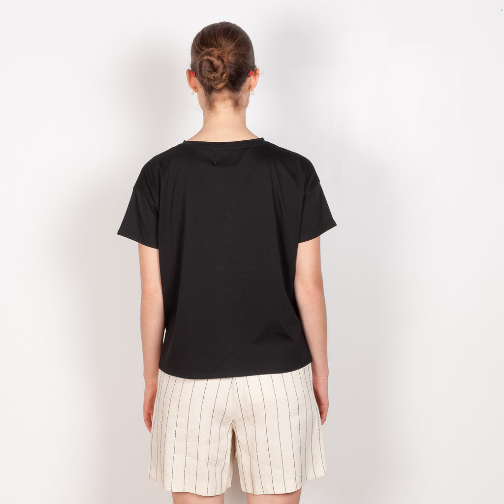 The Basiluzzo Tee by Loulou Studio is a loose boxy round neck t-shirt in a beautiful superior pima cotton