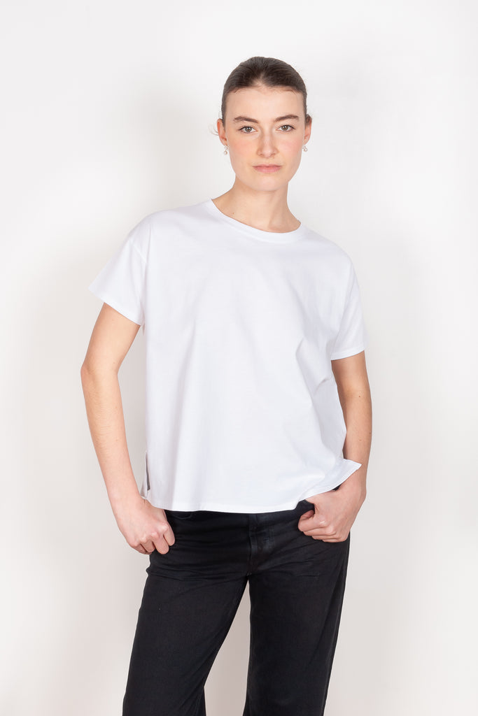 The Basiluzzo Tee by Loulou Studio is a loose boxy round neck t-shirt