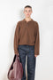 The Homere Sweater by Loulou Studio is a cashmere sweater with an ample fit and polo inspired collar