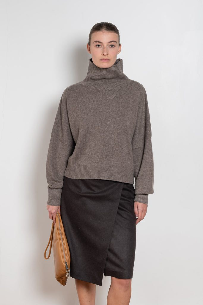 loulou de saison luke stand collar sweater