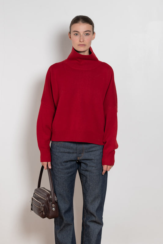 loulou de saison luke stand collar sweater