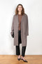The Menja Coat by Loulou Studio is a relaxed summer coat with minimal lines in a linen and viscose blend