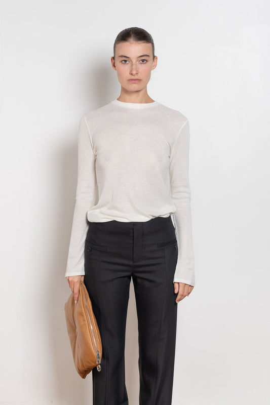 loulou de saison ortigia rib tee ecru