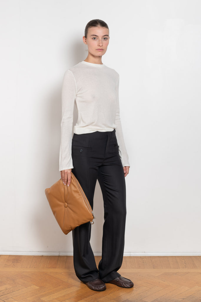 loulou de saison ortigia rib tee ecru
