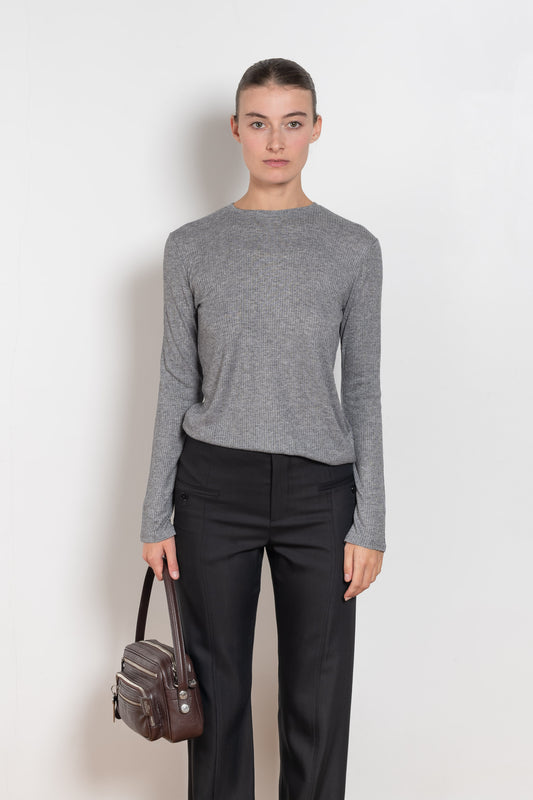 loulou de saison ortigia rib tee grey