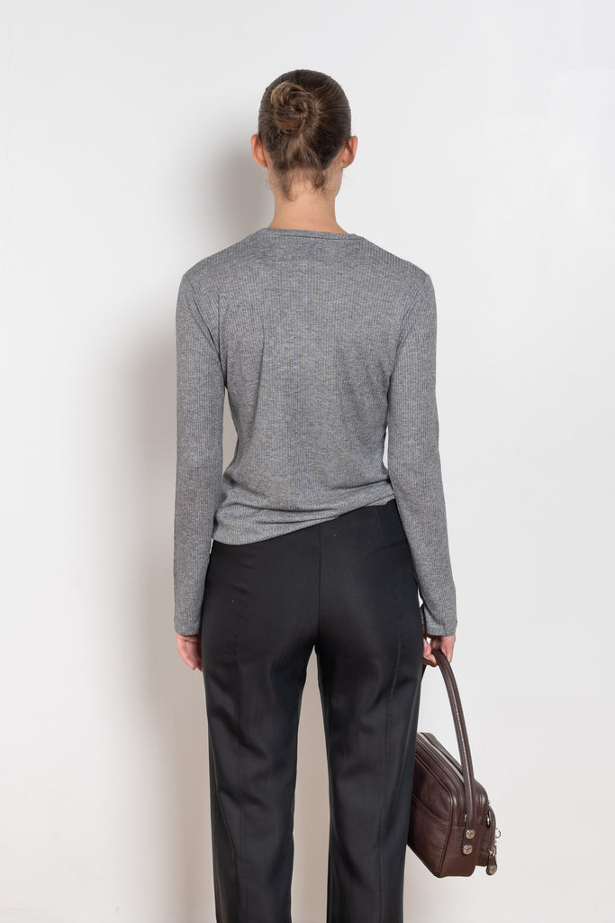loulou de saison ortigia rib tee grey