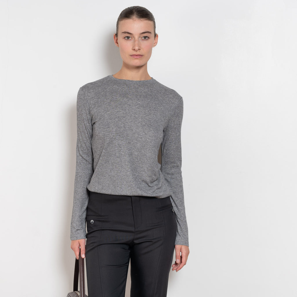 loulou de saison ortigia rib tee grey