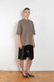 The Raven Sweater by Loulou Studio is a short sleeved loose sweater in a soft yak and wool blend
