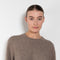 The Raven Sweater by Loulou Studio is a short sleeved loose sweater in a soft yak and wool blend