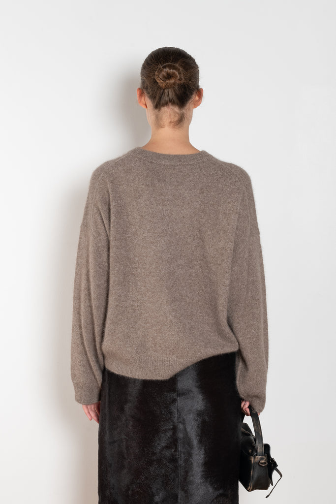 The Tristan Sweater by Loulou Studio is a sweater with a relaxed fit in a soft yak and wool blend