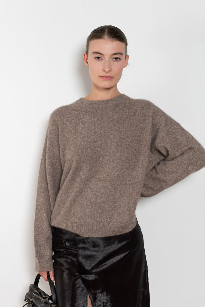 The Tristan Sweater by Loulou Studio is a sweater with a relaxed fit in a soft yak and wool blend