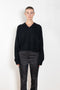 The Anzor Sweater by Loulou Studio has a slightly cropped ample fit with dropped shoulders