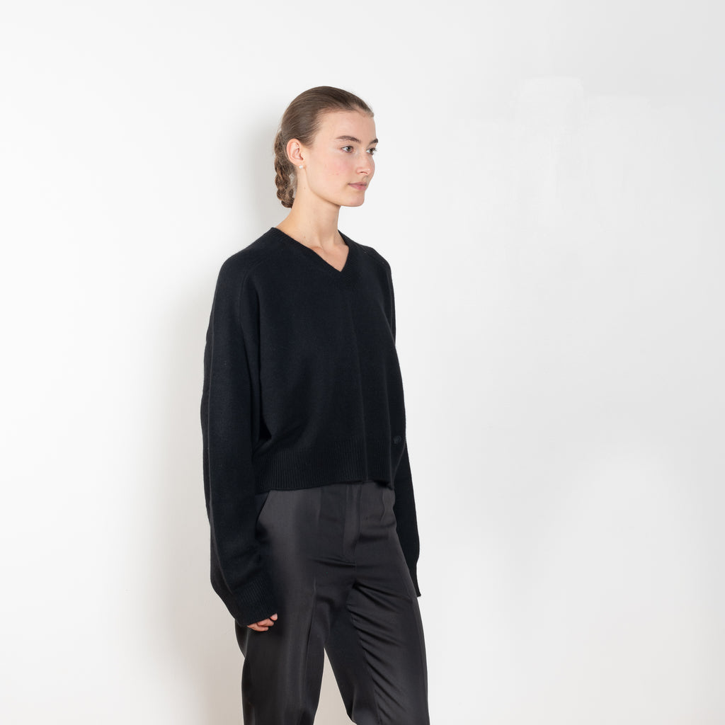 The Anzor Sweater by Loulou Studio has a slightly cropped ample fit with dropped shoulders