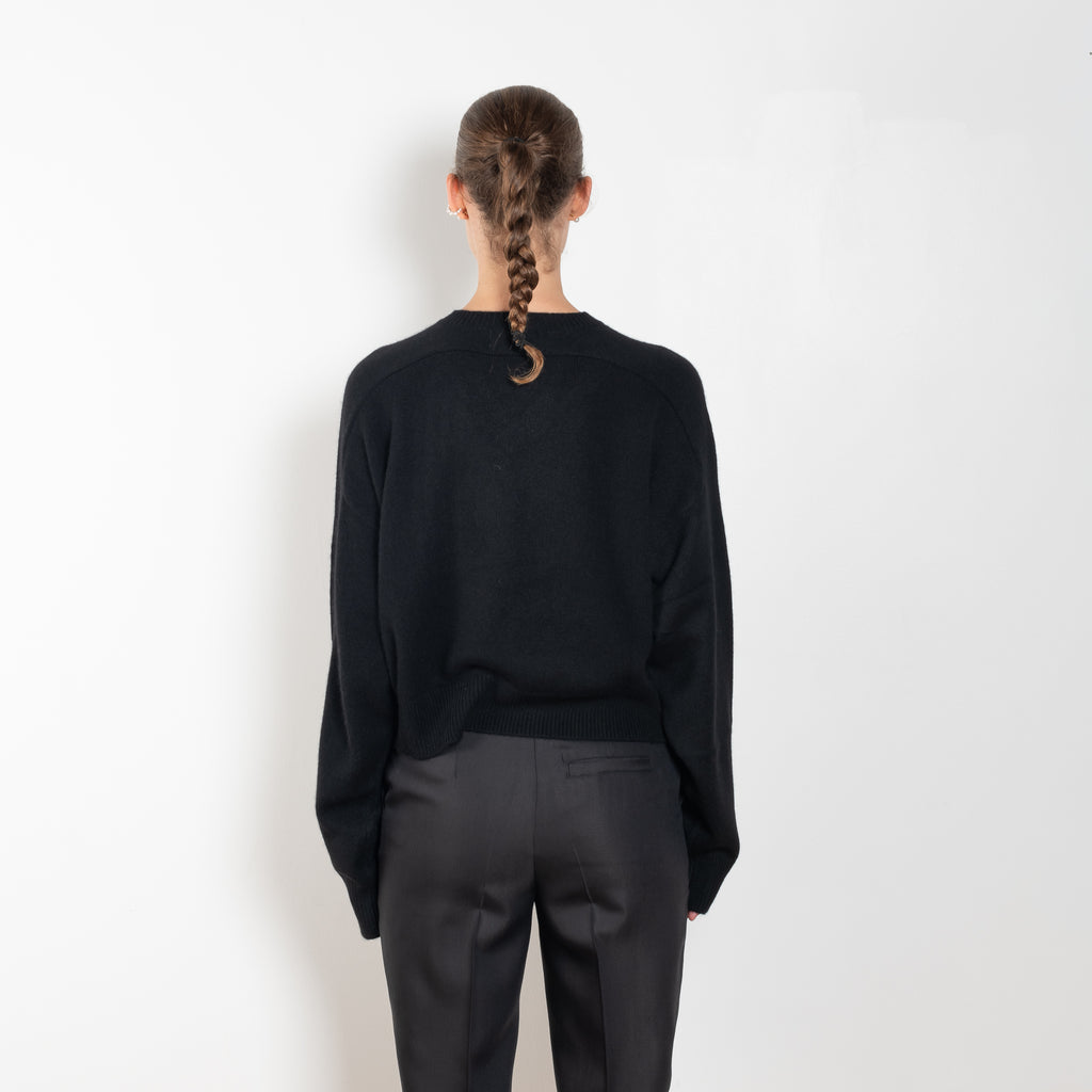 The Anzor Sweater by Loulou Studio has a slightly cropped ample fit with dropped shoulders