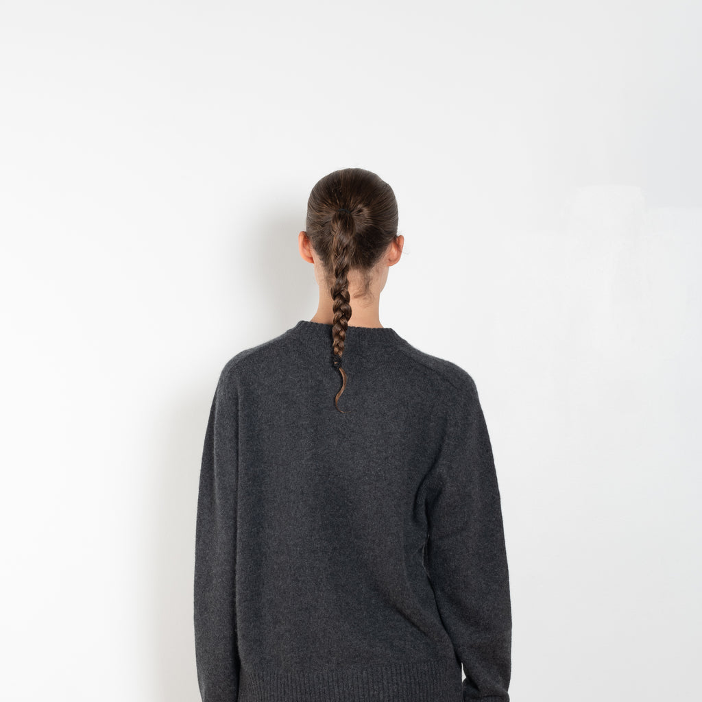 The Baltra Sweater by Loulou Studio is a cashmere sweater with an ample fit and ribbed trims