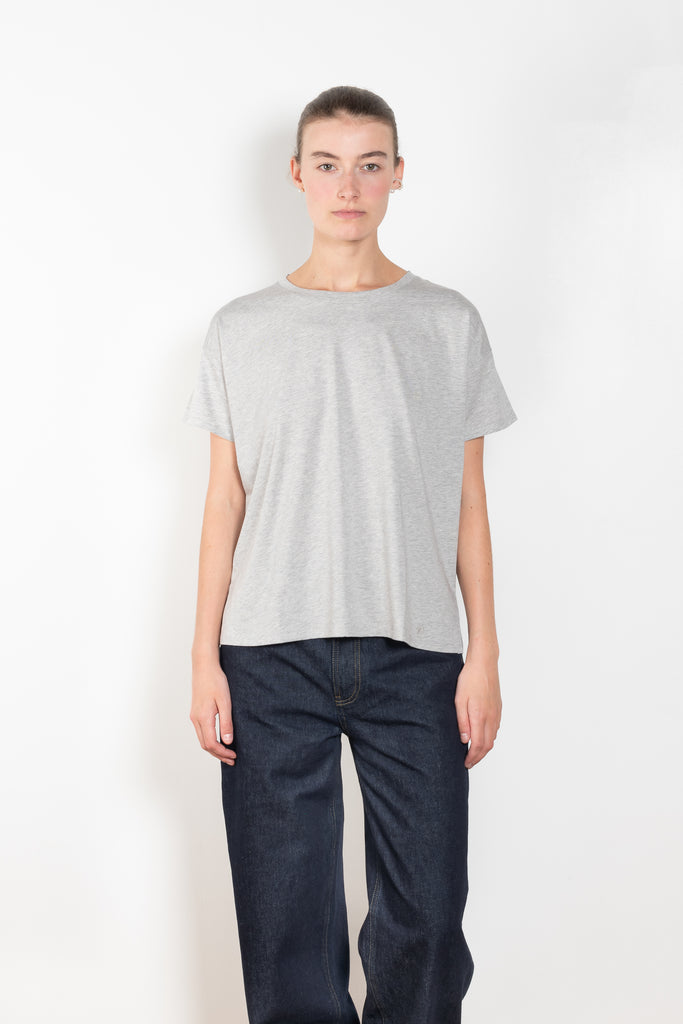 The Basiluzzo Tee by Loulou Studio is a loose boxy round neck t-shirt in a beautiful superior pima cotton