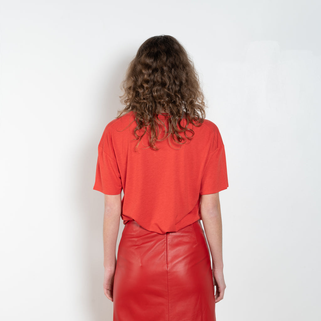 The Ezra Tee by Loulou Studio is a loose fit top, with a relaxed fit in a soft wool and viscose blend