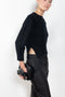 The Mora Sweater by Loulou Studio is a&nbsp;high round neck sweater with side slits and cropped sleeves