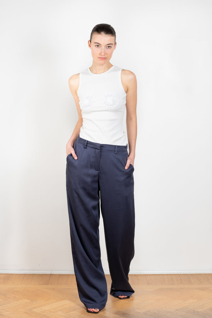 The Wide Leg Trouser by Magda Butrym is a high waisted trouser in a flowy and fluid cupro fabricThe Wide Leg Trouser by Magda Butrym is a high waisted trouser in a flowy and fluid cupro fabric