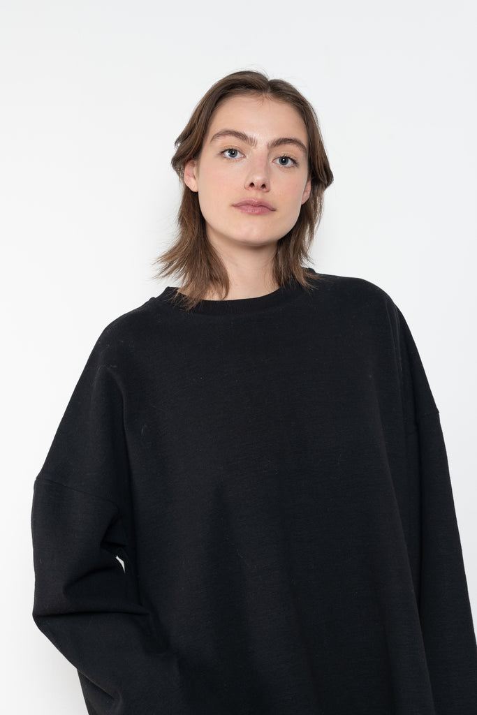 The Japanese Knit Tshirt by Maud Van Den Beussche is a loose sweater in a japanese knit cotton