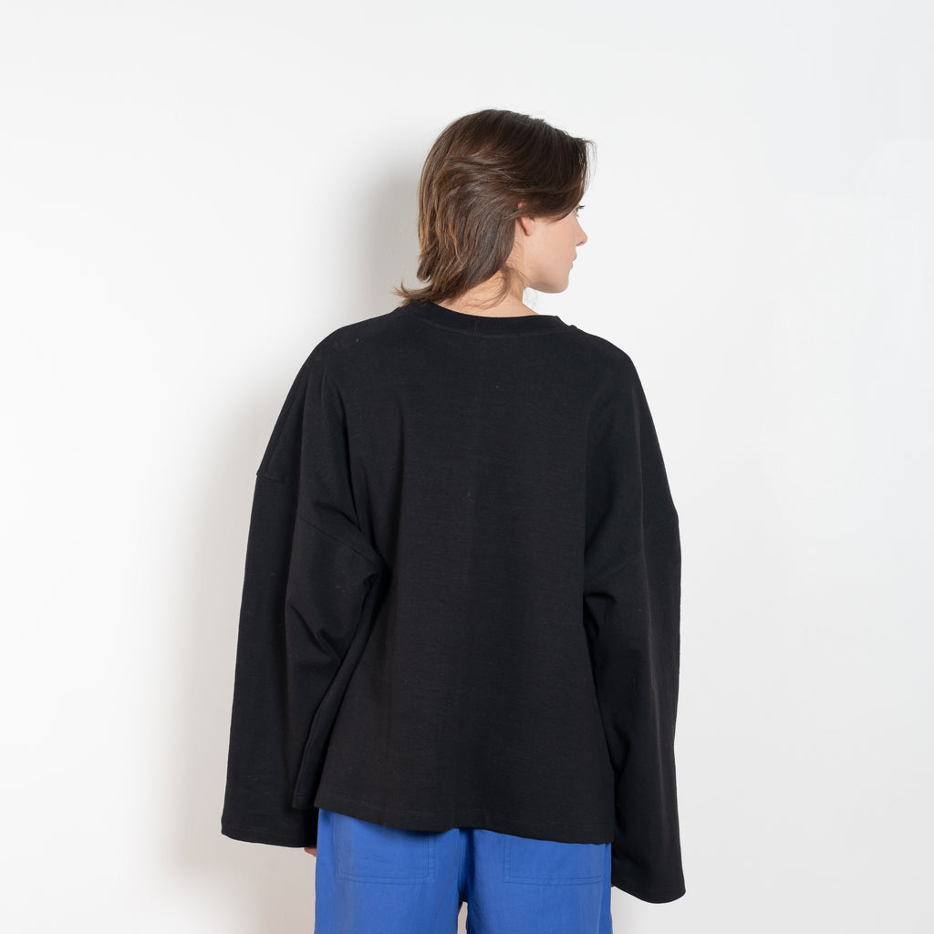 The Japanese Knit Tshirt by Maud Van Den Beussche is a loose sweater in a japanese knit cotton