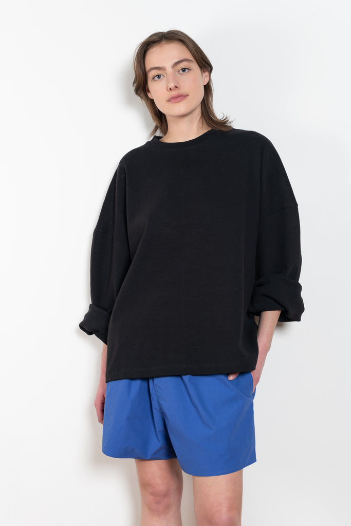 The Japanese Knit Tshirt by Maud Van Den Beussche is a loose sweater in a japanese knit cotton