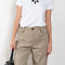The Elastic Waistband Trouser by Meryll Rogge is a straight fit cotton trouser with worker wear details