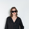 The V Shirt by Monique Van Heist is a loose fitted shirt with baseball inspired details