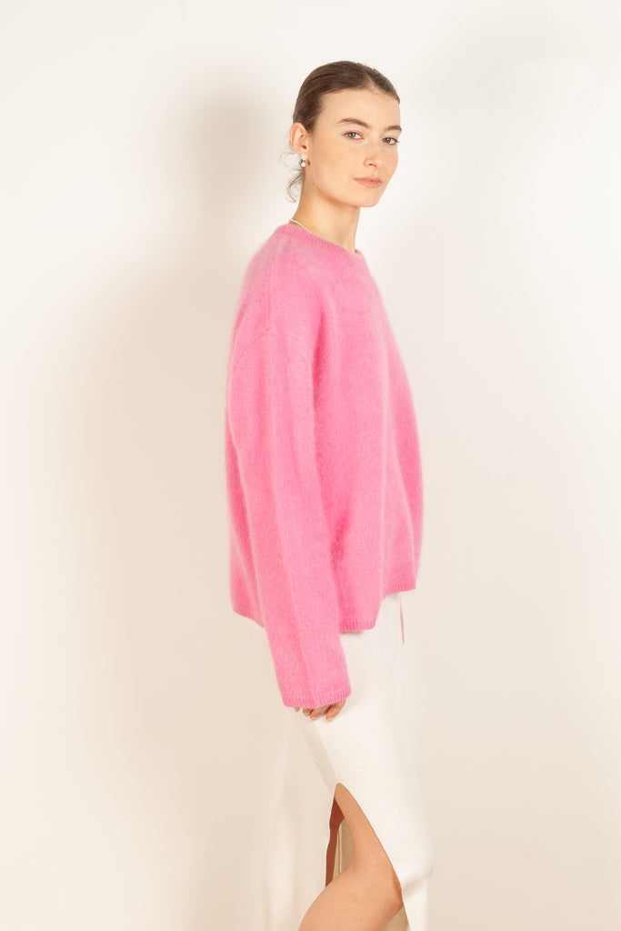 natalia sweater lisa yang brushed cashmere rosa