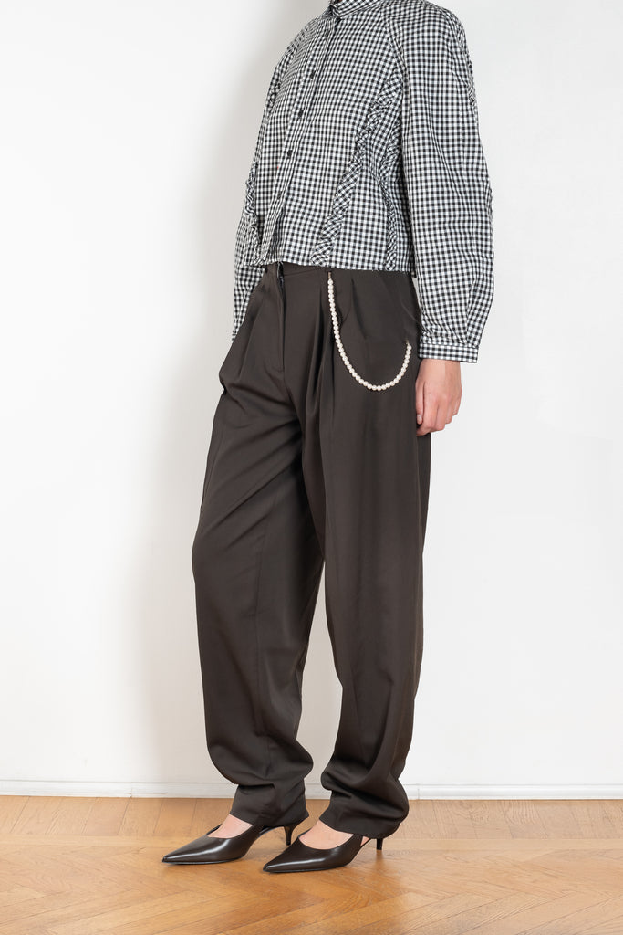 The Aga Pants by Nackiye is a pleated peg style pants with an easy fit