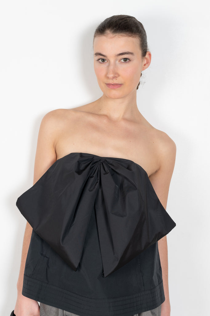 The Cherry Bomb Top by Nackiye is a playfull evening bustier top with a big bow