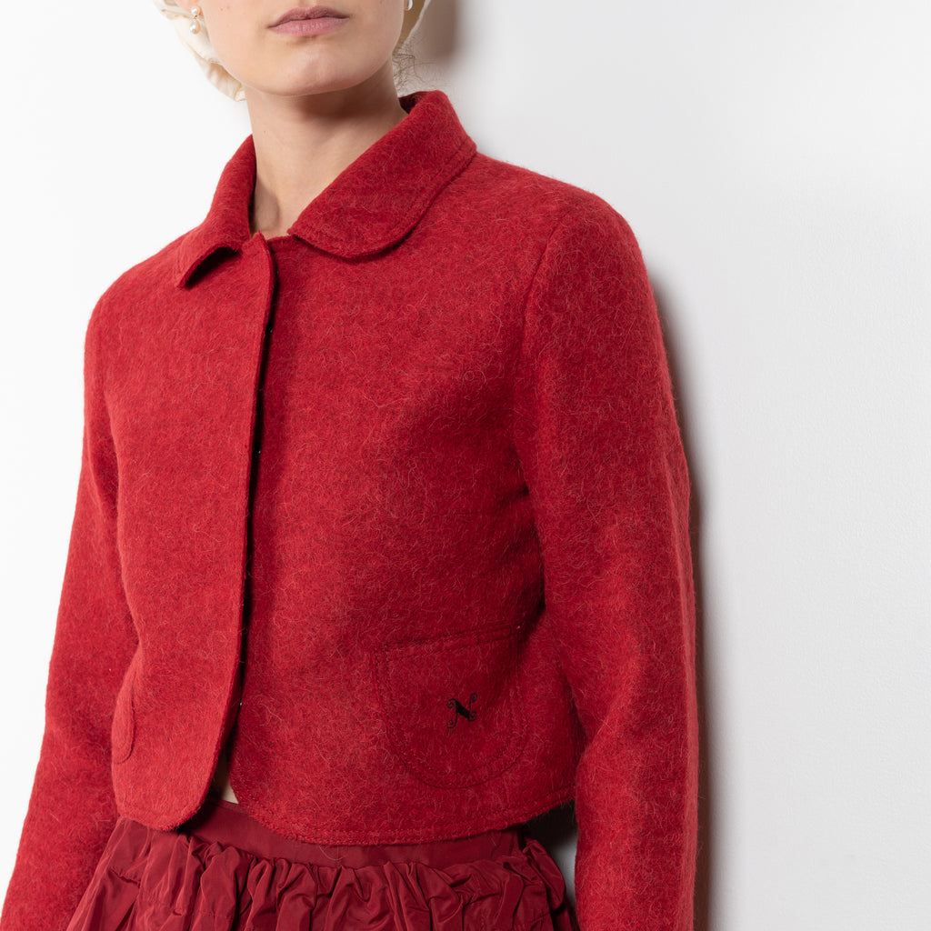 The Little Jacket by&nbsp; Nackiye is a wool fitted little jacket with a delicate rounded collar