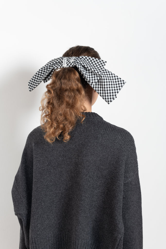 The Miss Bow Tie by Nackiye is a hair barrette Bow Tie for half-up styles or to underline a chignon