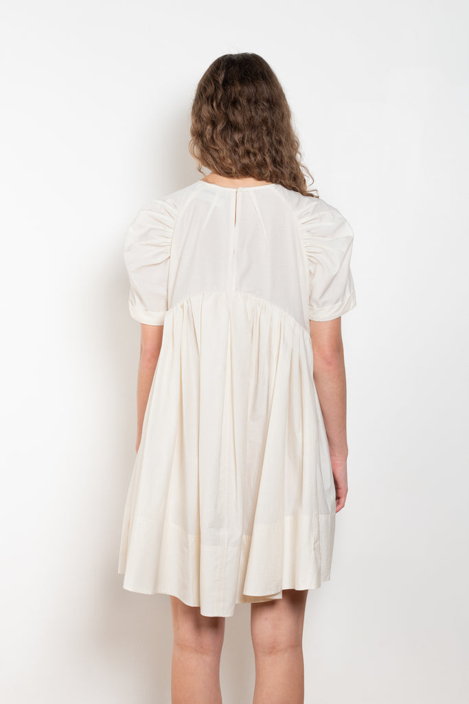 The Peony Dress by Nackiye is a sweet short babydoll inspired dress with a detachable collar detail and an pearl pin embellishment