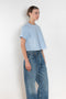 The Pixie Top by Nackiye is a fresh take on the classic shirt. Sleek A-line silhouette, short sleeves a detachable back belt