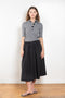 The Summer Wine Skirt by Nackiye is a gathered A-line circle skirt with cream waist frill edging and detached elastic inner waist