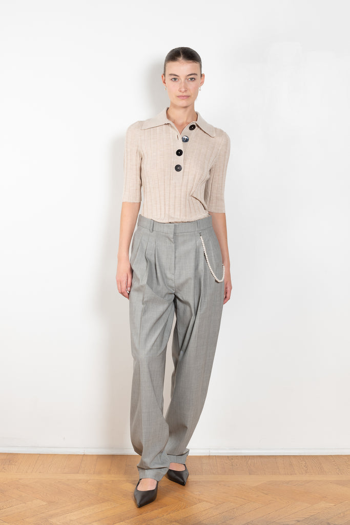 The Aga Pants by Nackiye is a pleated peg style pants with an easy fit
