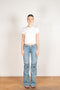 open knee jeans coperni washed blue