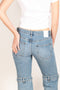 open knee jeans coperni washed blue