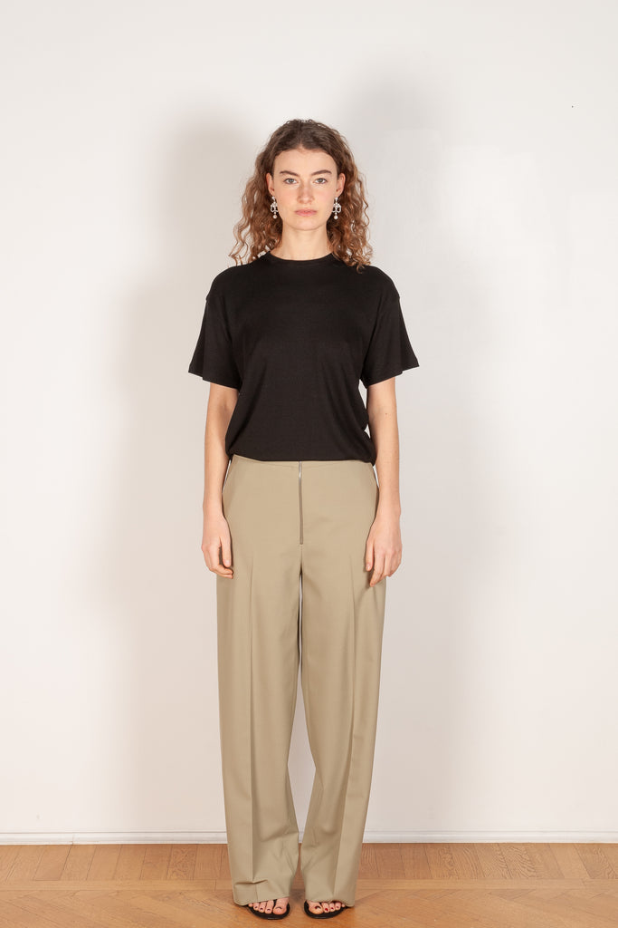 wide leg pants green matcha gauchere