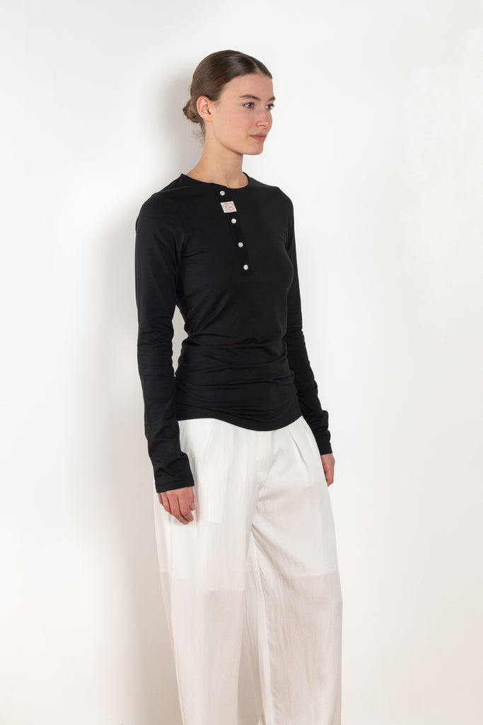 The Aker Tshirt by SS Daley is a soft long sleeved top with an asymmetrical collar detail