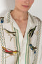 The Birdwatcher Shirt by SS Daley is a short sleeved silk shirt with a bird print