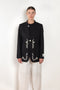 The Georgina Jacket by SS Daley is a single breasted blazer jacket with a delicate contrasted embroidered print