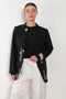 The Georgina Jacket by SS Daley is a single breasted blazer jacket with a delicate contrasted embroidered print