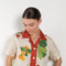 The Picnic Shirt by SS Daley is a short sleeved linen shirt with a estival fruit print